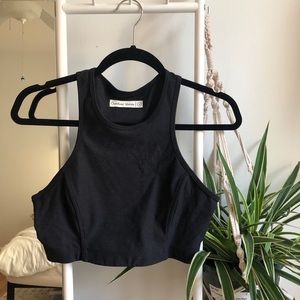 Outdoor Voices Athena Crop Top in Charcoal